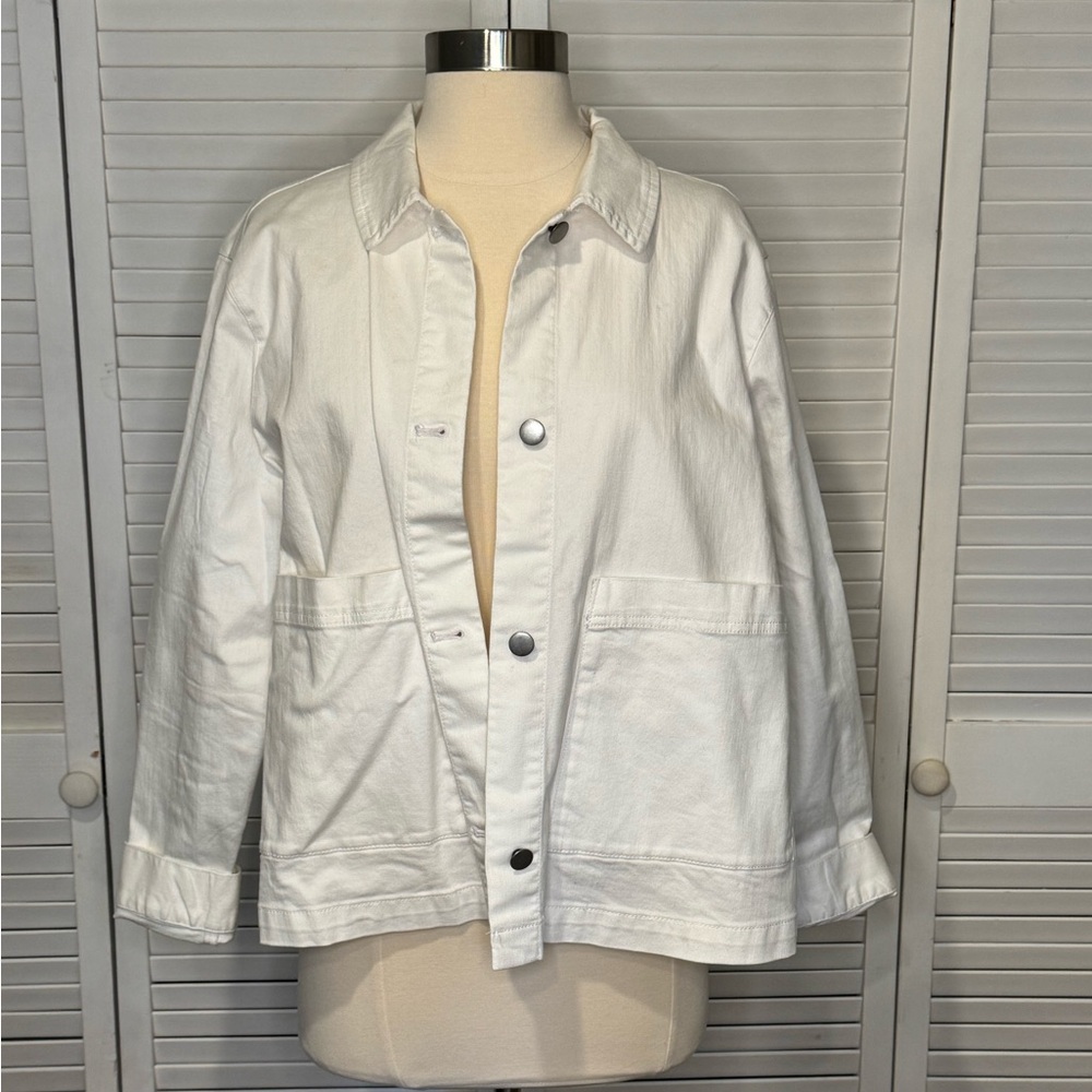 Eileen Fisher White Utility Jacket